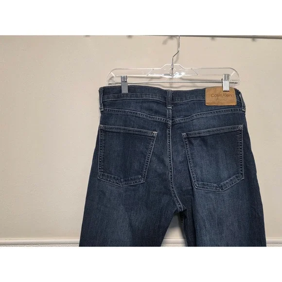 Calvin Klein Slim Fit Jeans Dark Wash Denim Modern Casual Mens Size - Picture 10 of 10